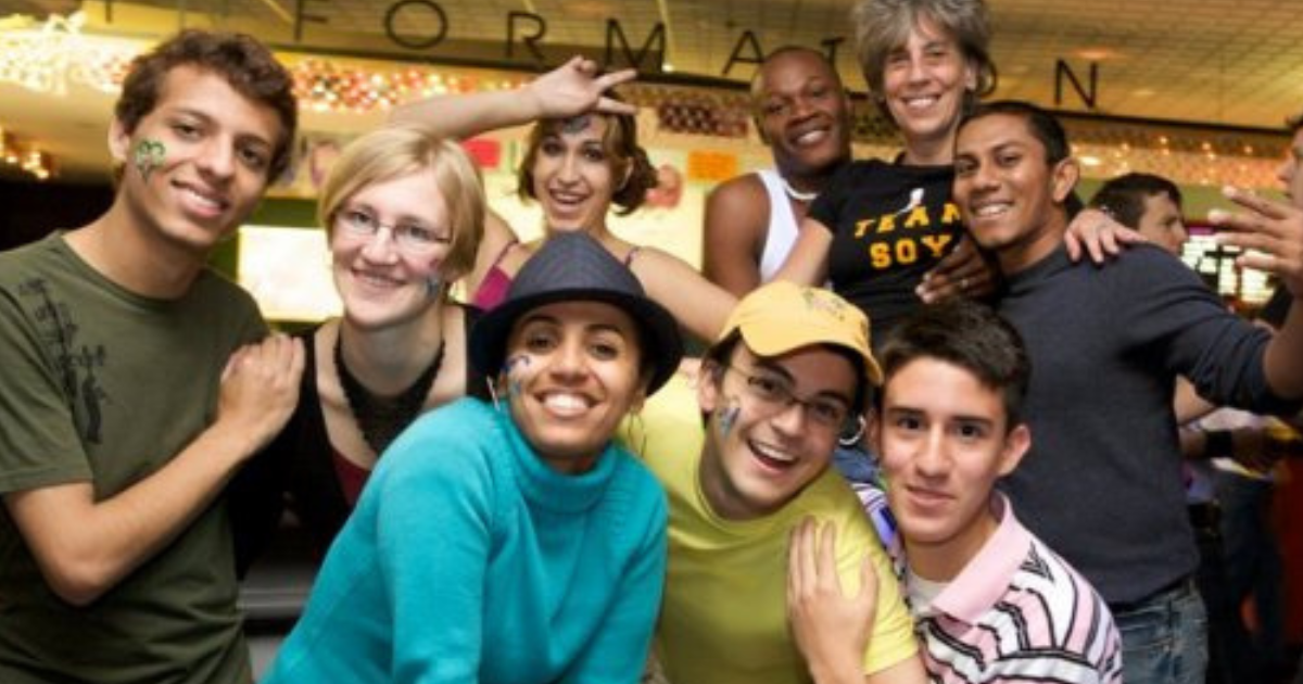 A group photo from a previous Bowlathon.